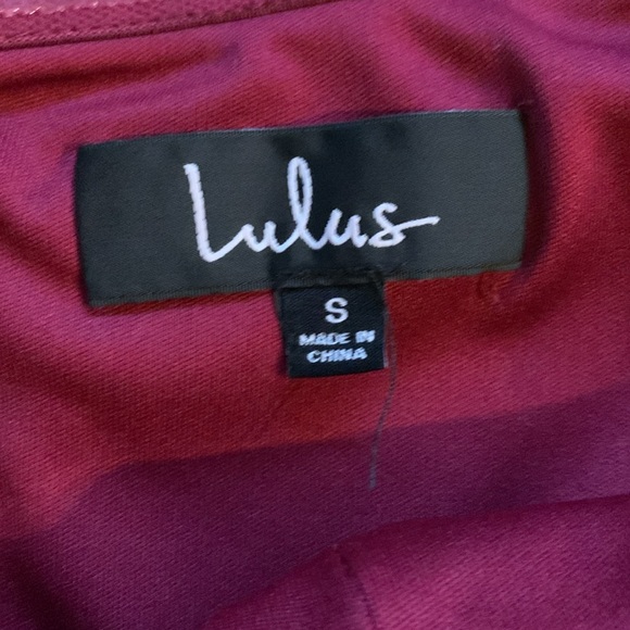 Lulu’s off the shoulder formal dress size S raspberry pink color - Picture 3 of 11